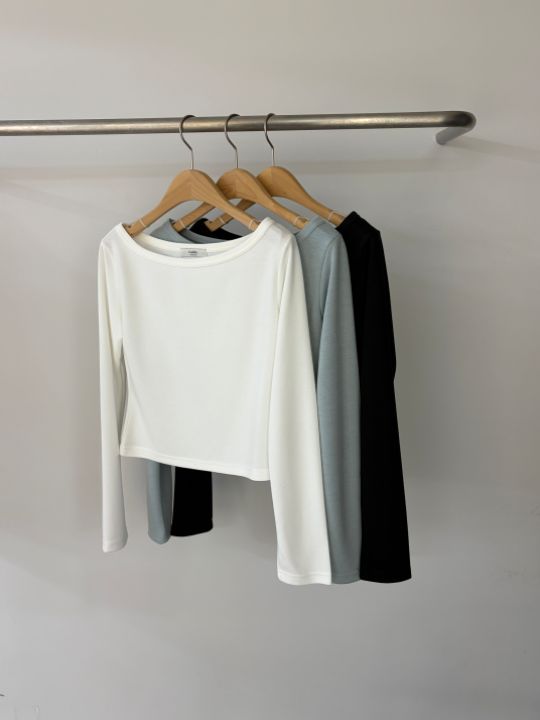 CALLIT韓國直郵㊣女裝新款時尚職業熱賣休閑25秋冬長袖T恤船領CALLIT長袖T恤