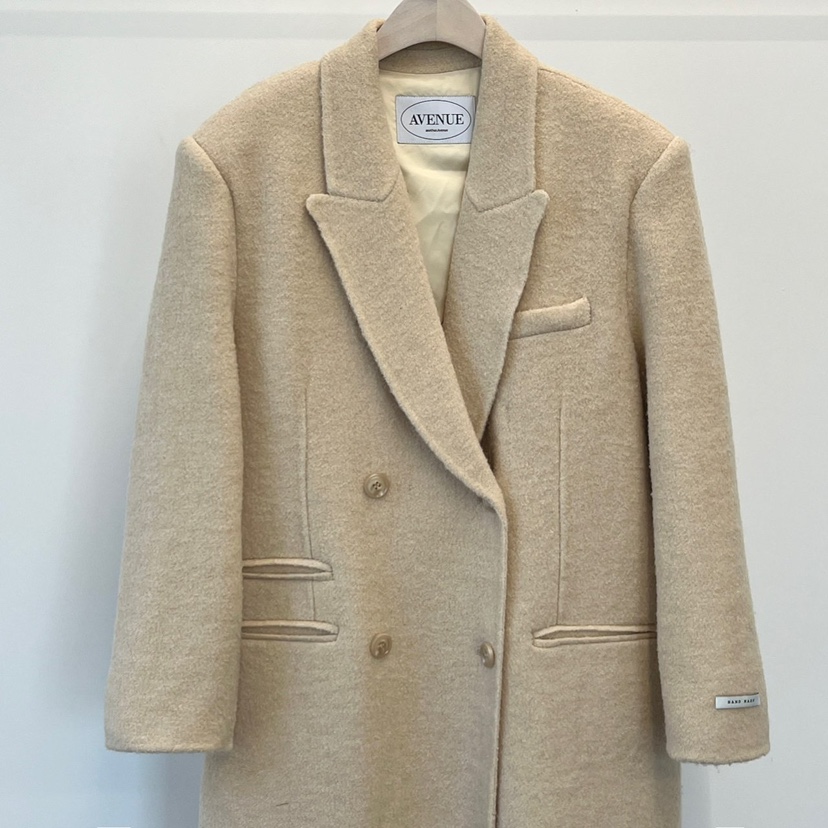 ANOTHER AVENUE東大門㊣代購女士新款人氣中長款大衣羊駝毛手工羊毛ANOTHER AVENUE中長款大衣