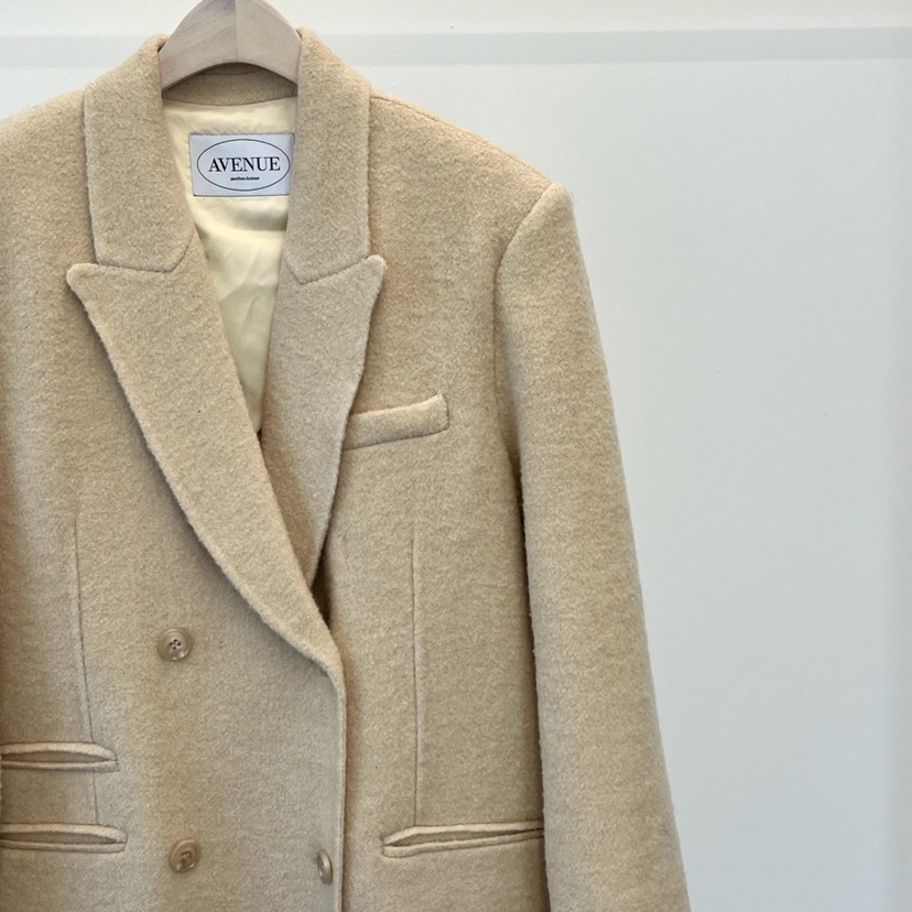 ANOTHER AVENUE東大門㊣代購女士新款人氣中長款大衣羊駝毛手工羊毛ANOTHER AVENUE中長款大衣