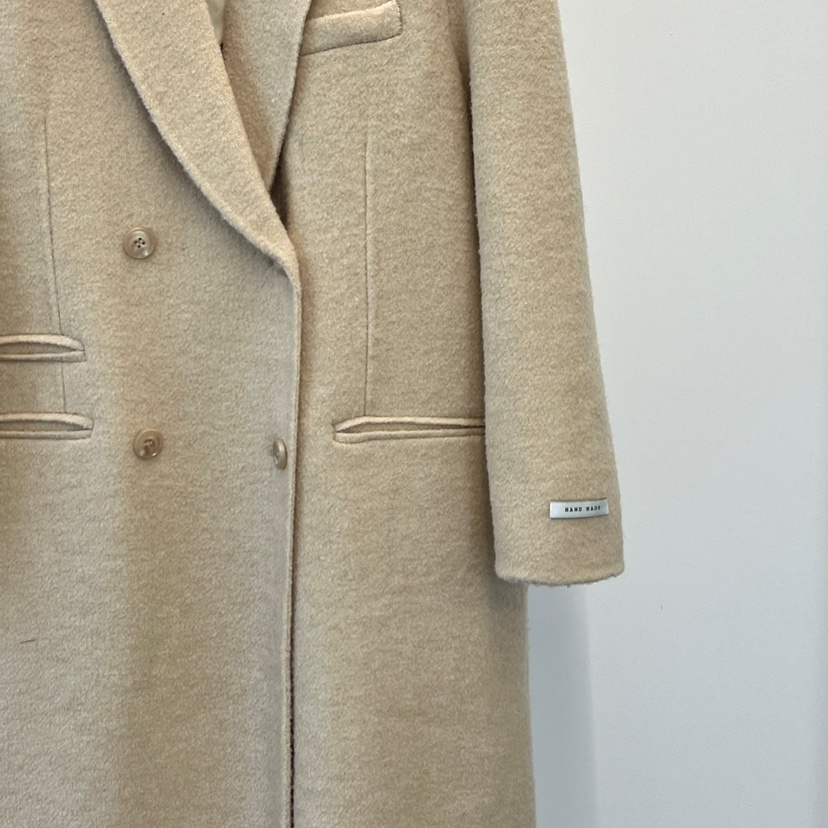 ANOTHER AVENUE東大門㊣代購女士新款人氣中長款大衣羊駝毛手工羊毛ANOTHER AVENUE中長款大衣