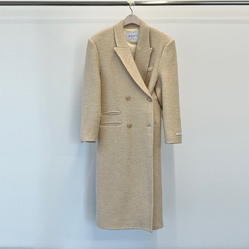 ANOTHER AVENUE東大門㊣代購女士新款人氣中長款大衣羊駝毛手工羊毛ANOTHER AVENUE中長款大衣