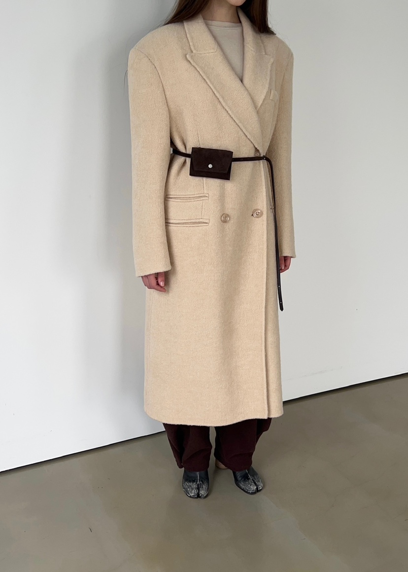 ANOTHER AVENUE東大門㊣代購女士新款人氣中長款大衣羊駝毛手工羊毛ANOTHER AVENUE中長款大衣