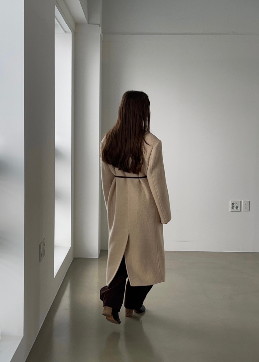 ANOTHER AVENUE東大門㊣代購女士新款人氣中長款大衣羊駝毛手工羊毛ANOTHER AVENUE中長款大衣