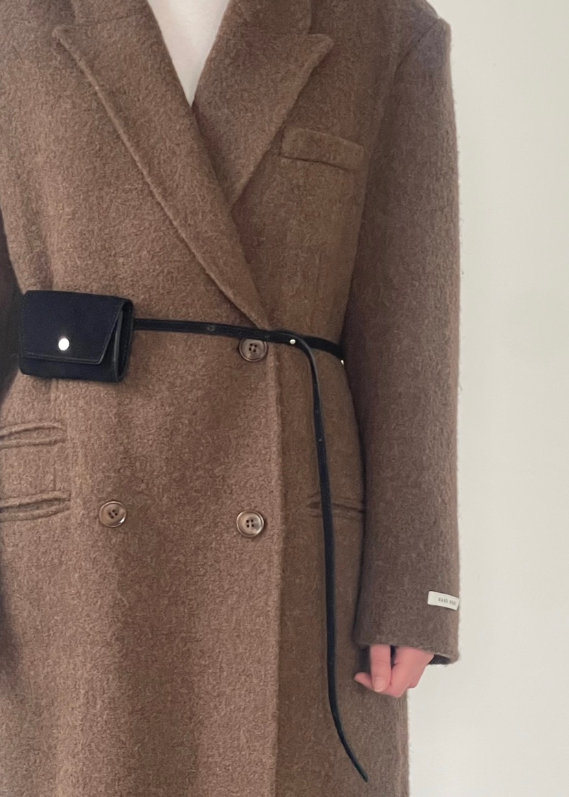 ANOTHER AVENUE東大門㊣代購女士新款人氣中長款大衣羊駝毛手工羊毛ANOTHER AVENUE中長款大衣