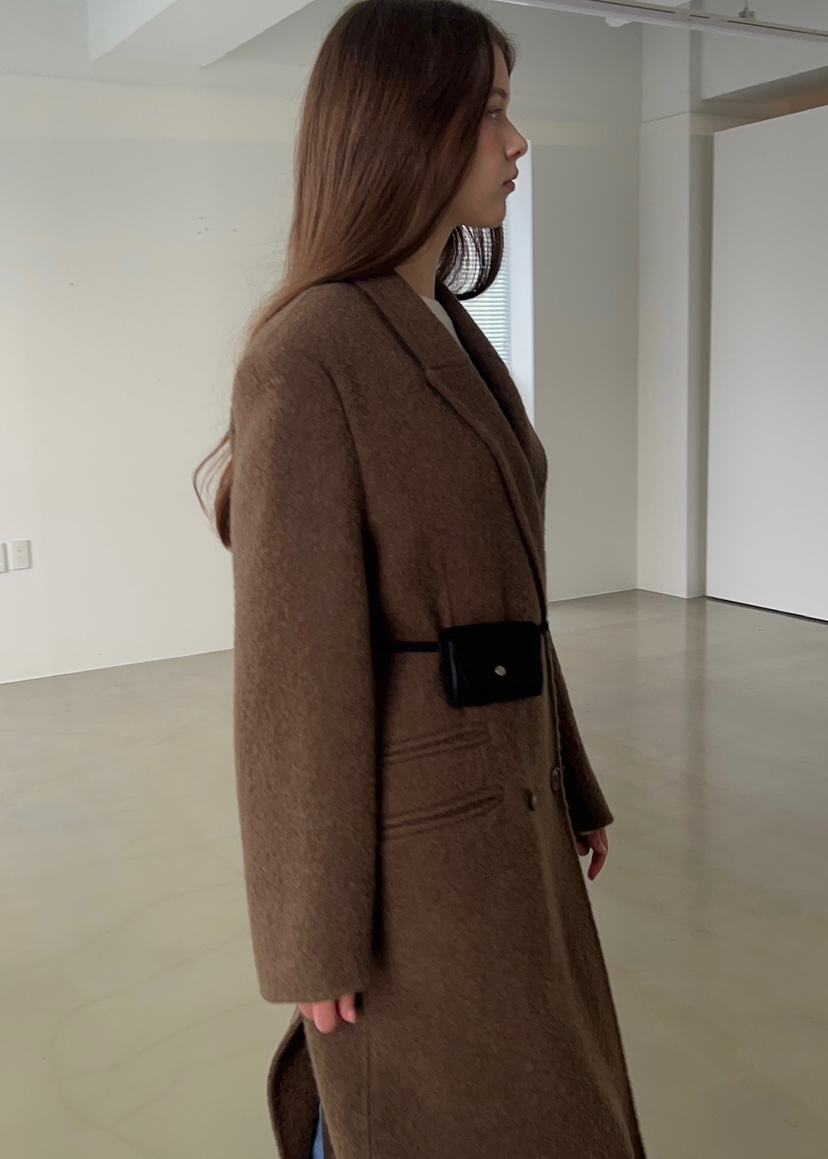 ANOTHER AVENUE東大門㊣代購女士新款人氣中長款大衣羊駝毛手工羊毛ANOTHER AVENUE中長款大衣