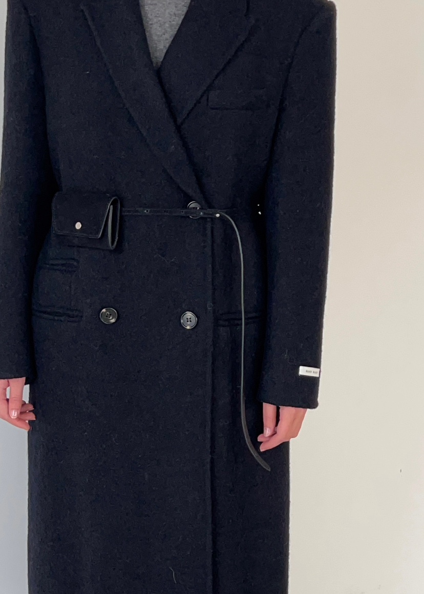 ANOTHER AVENUE東大門㊣代購女士新款人氣中長款大衣羊駝毛手工羊毛ANOTHER AVENUE中長款大衣