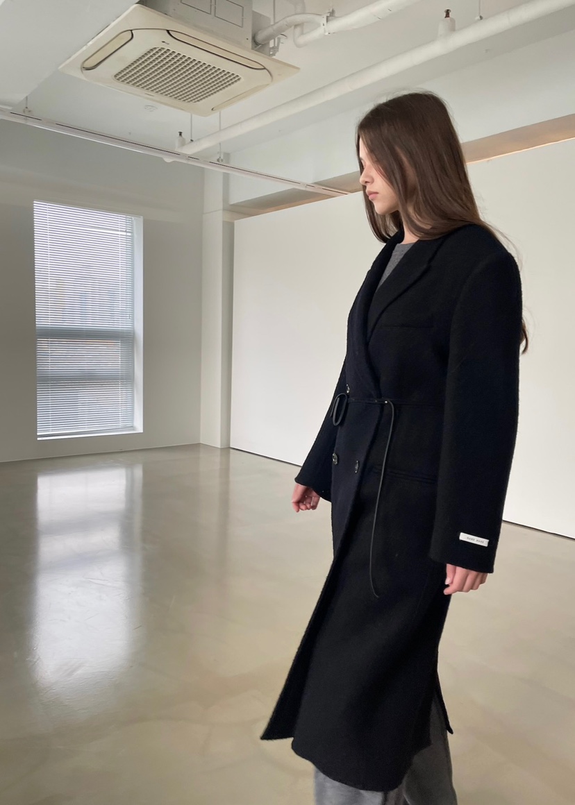 ANOTHER AVENUE東大門㊣代購女士新款人氣中長款大衣羊駝毛手工羊毛ANOTHER AVENUE中長款大衣