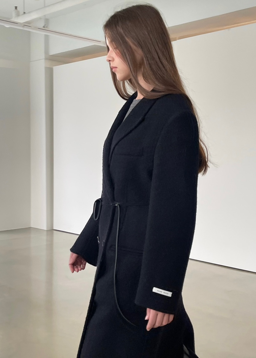 ANOTHER AVENUE東大門㊣代購女士新款人氣中長款大衣羊駝毛手工羊毛ANOTHER AVENUE中長款大衣