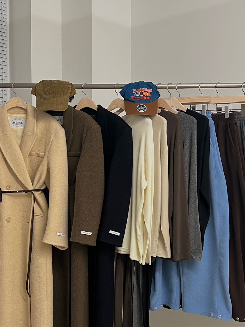 ANOTHER AVENUE東大門㊣代購女士新款人氣中長款大衣羊駝毛手工羊毛ANOTHER AVENUE中長款大衣