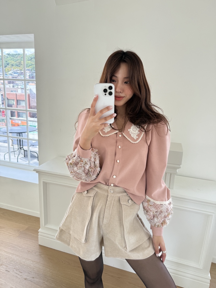 MOSMOS韓國代購㊣女裝新款休閑時尚熱賣真品人氣襯衫蕾絲衫MOSMOS襯衫/蕾絲衫