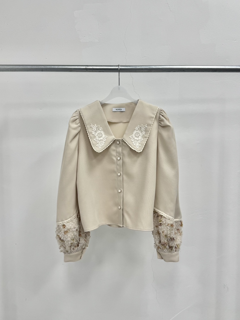 MOSMOS韓國代購㊣女裝新款休閑時尚熱賣真品人氣襯衫蕾絲衫MOSMOS襯衫/蕾絲衫圖色1