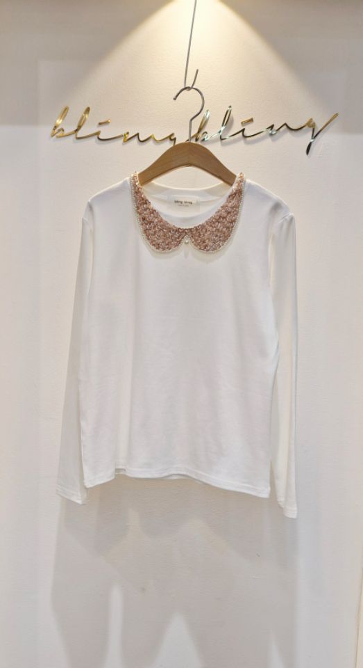 RICO東大門㊣代購女裝新品人氣25秋冬熱賣時尚職業真品長袖T恤bling bling/RICO長袖T恤圖色2
