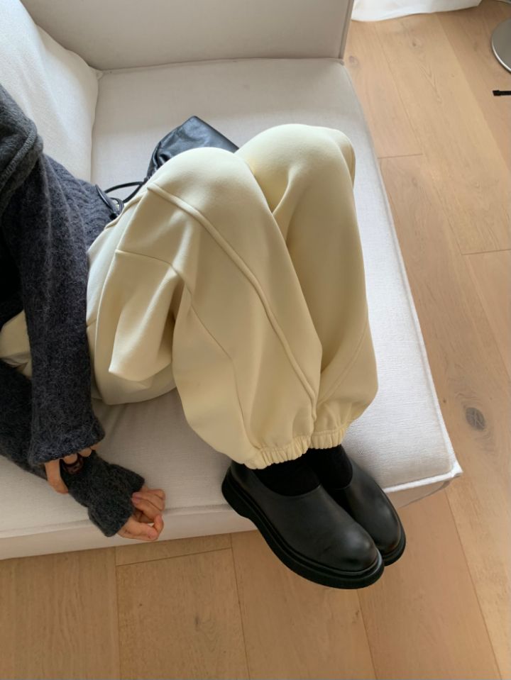 MARE韓國代購㊣女裝新款時尚熱賣推薦人氣真品25秋冬休閑褲抓絨MARE休閑褲