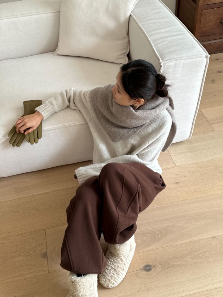 MARE韓國代購㊣女裝新款時尚熱賣推薦人氣真品25秋冬休閑褲抓絨MARE休閑褲圖色1