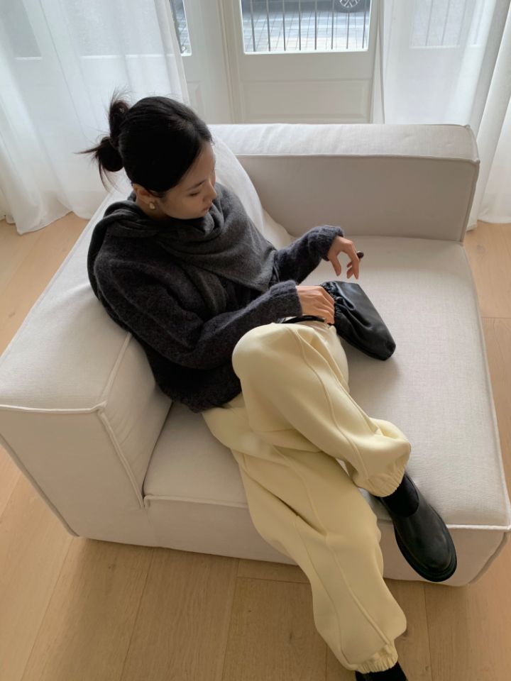 MARE韓國代購㊣女裝新款時尚熱賣推薦人氣真品25秋冬休閑褲抓絨MARE休閑褲圖色2