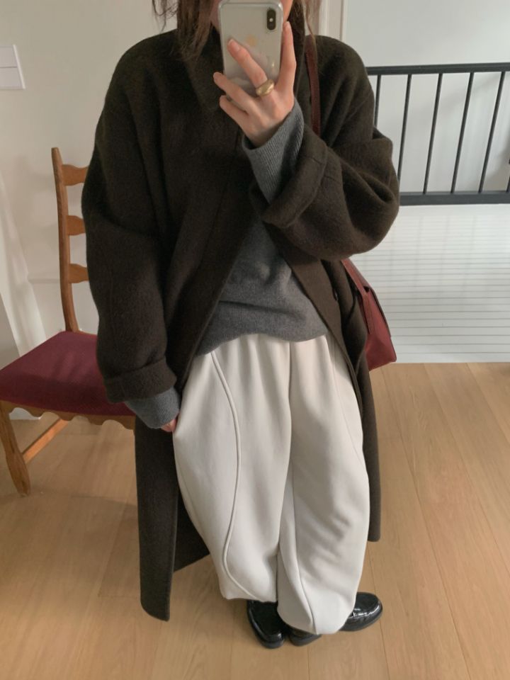 MARE韓國代購㊣女裝新款時尚熱賣推薦人氣真品25秋冬休閑褲抓絨MARE休閑褲圖色5