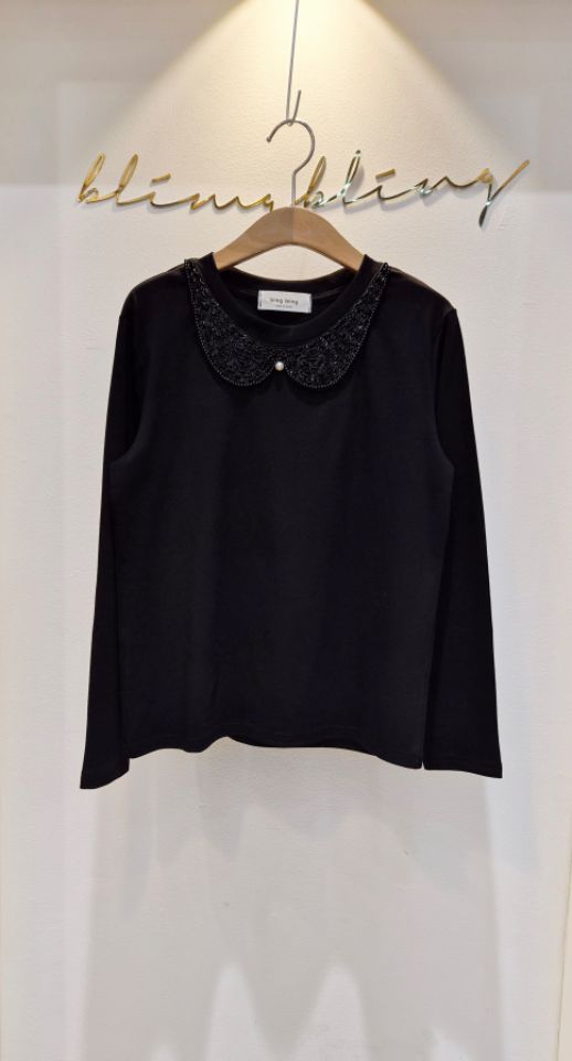 BLING BLING-S東大門㊣代購女裝新款25秋冬推薦熱賣長袖T恤BLING BLING-S長袖T恤圖色1