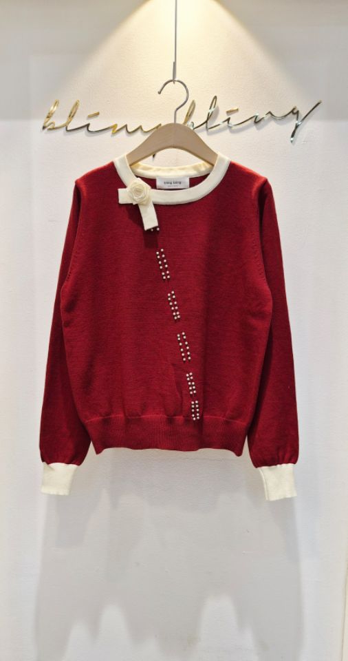BLING BLING-S東大門㊣直郵女士新款熱賣休閑職業真品針織衫BLING BLING-S針織衫圖色2