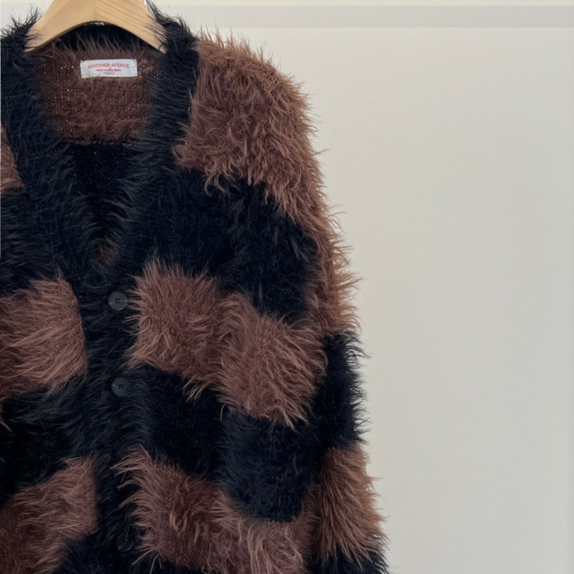 ANOTHER AVENUE東大門㊣實拍女裝新品25秋冬針織衫開衫條紋ANOTHER AVENUE針織衫