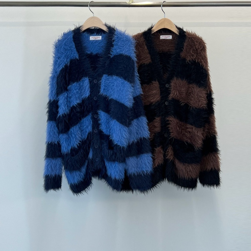 ANOTHER AVENUE東大門㊣實拍女裝新品25秋冬針織衫開衫條紋ANOTHER AVENUE針織衫