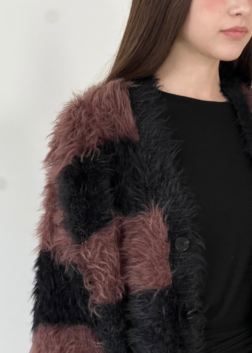 ANOTHER AVENUE東大門㊣實拍女裝新品25秋冬針織衫開衫條紋ANOTHER AVENUE針織衫