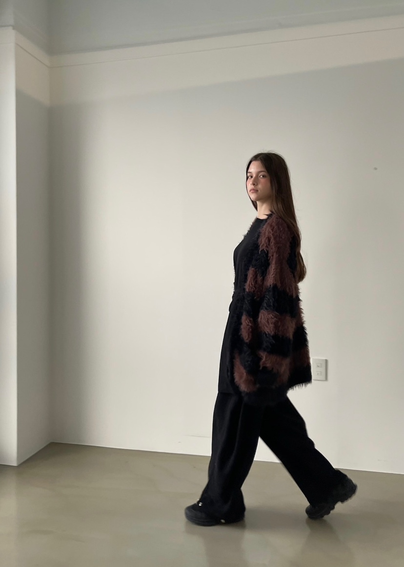 ANOTHER AVENUE東大門㊣實拍女裝新品25秋冬針織衫開衫條紋ANOTHER AVENUE針織衫