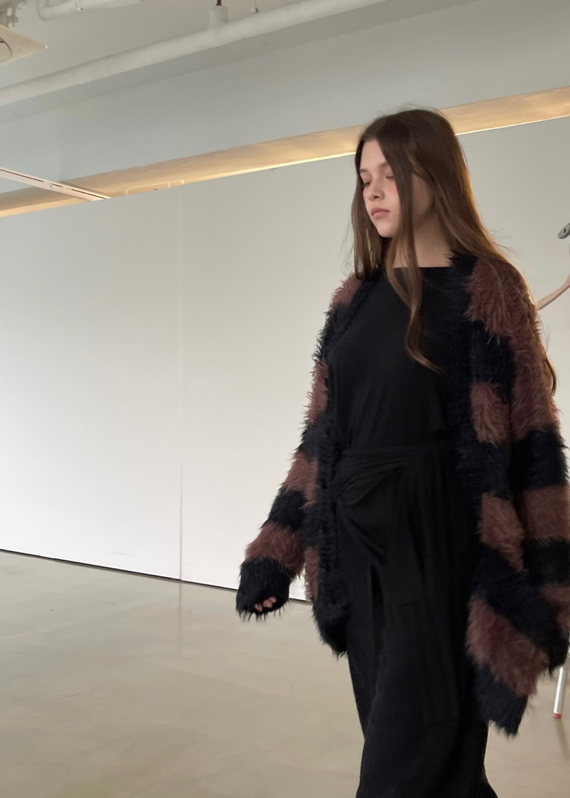 ANOTHER AVENUE東大門㊣實拍女裝新品25秋冬針織衫開衫條紋ANOTHER AVENUE針織衫