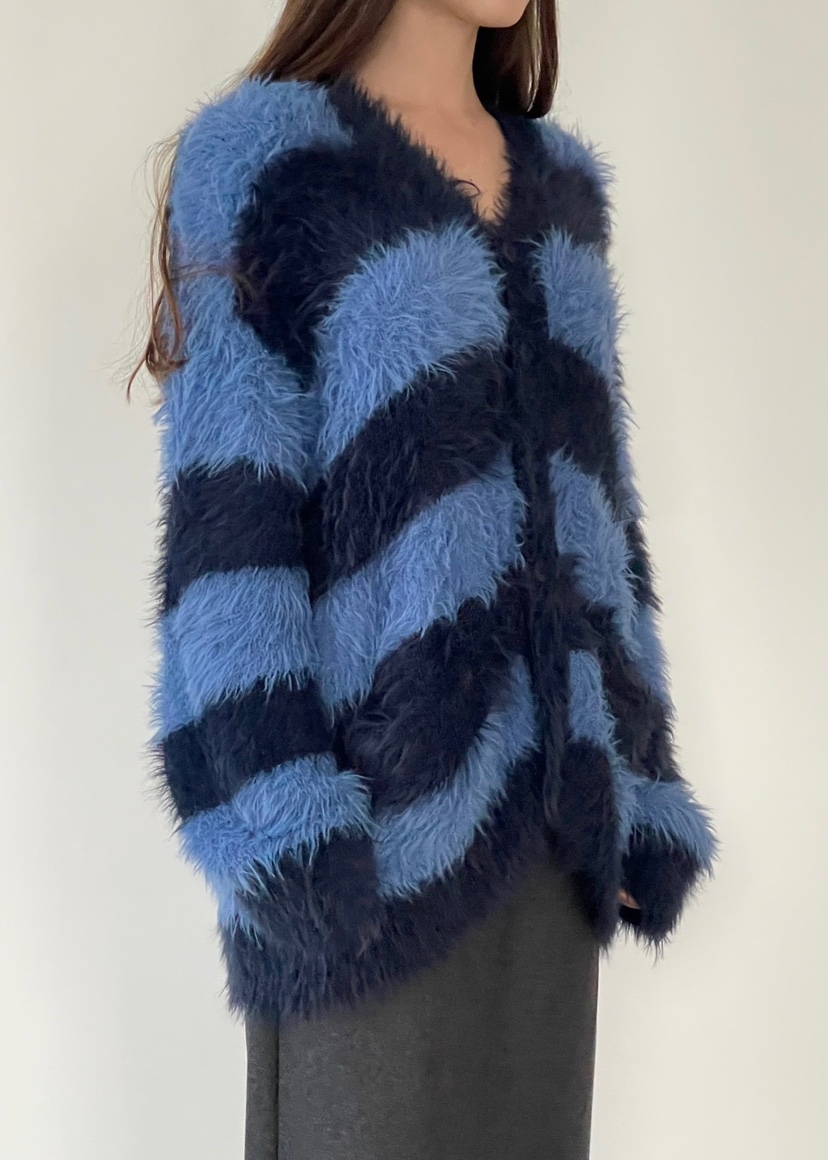 ANOTHER AVENUE東大門㊣實拍女裝新品25秋冬針織衫開衫條紋ANOTHER AVENUE針織衫