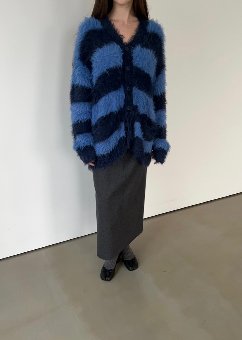 ANOTHER AVENUE東大門㊣實拍女裝新品25秋冬針織衫開衫條紋ANOTHER AVENUE針織衫