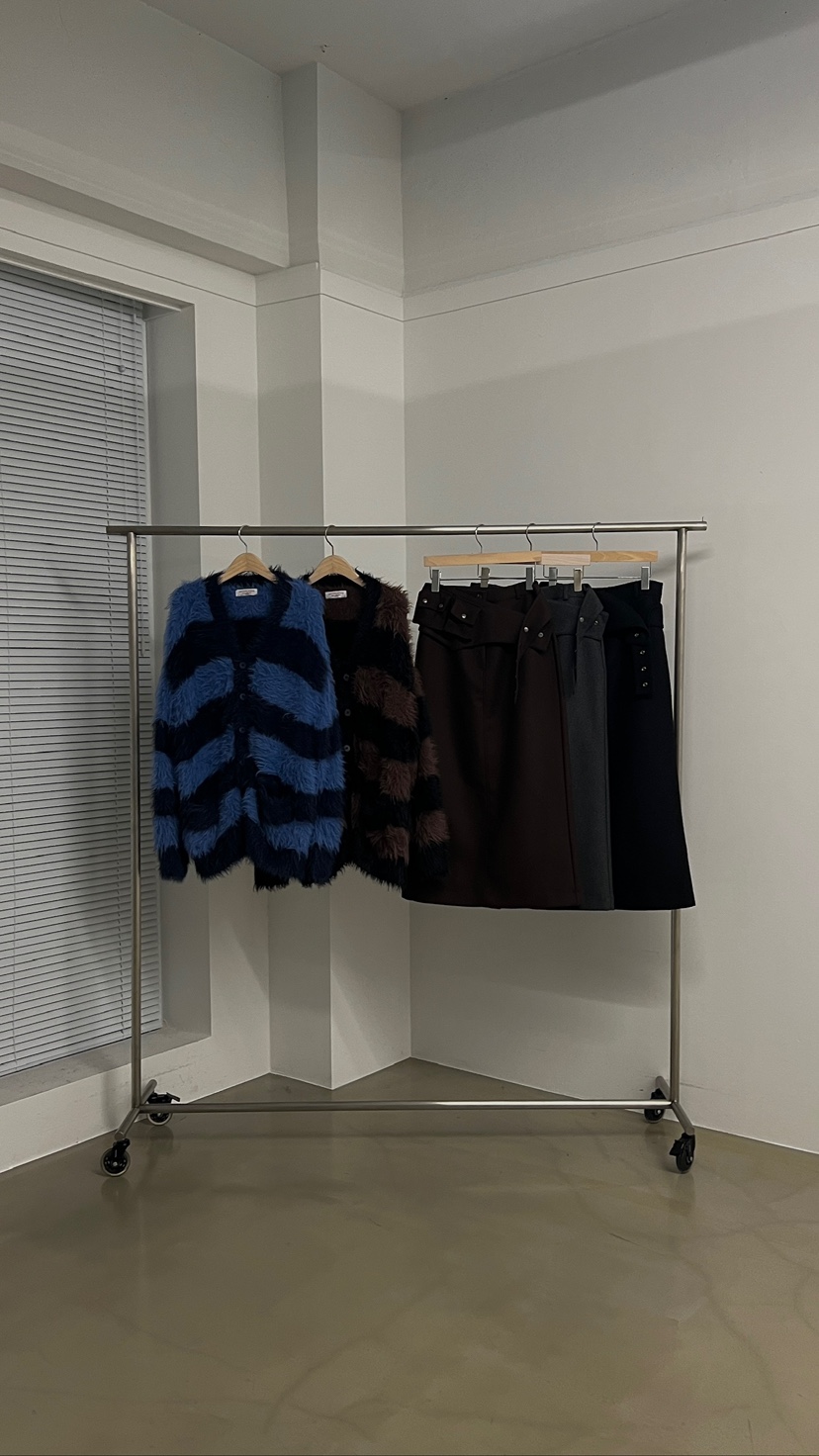 ANOTHER AVENUE東大門㊣實拍女裝新品25秋冬針織衫開衫條紋ANOTHER AVENUE針織衫