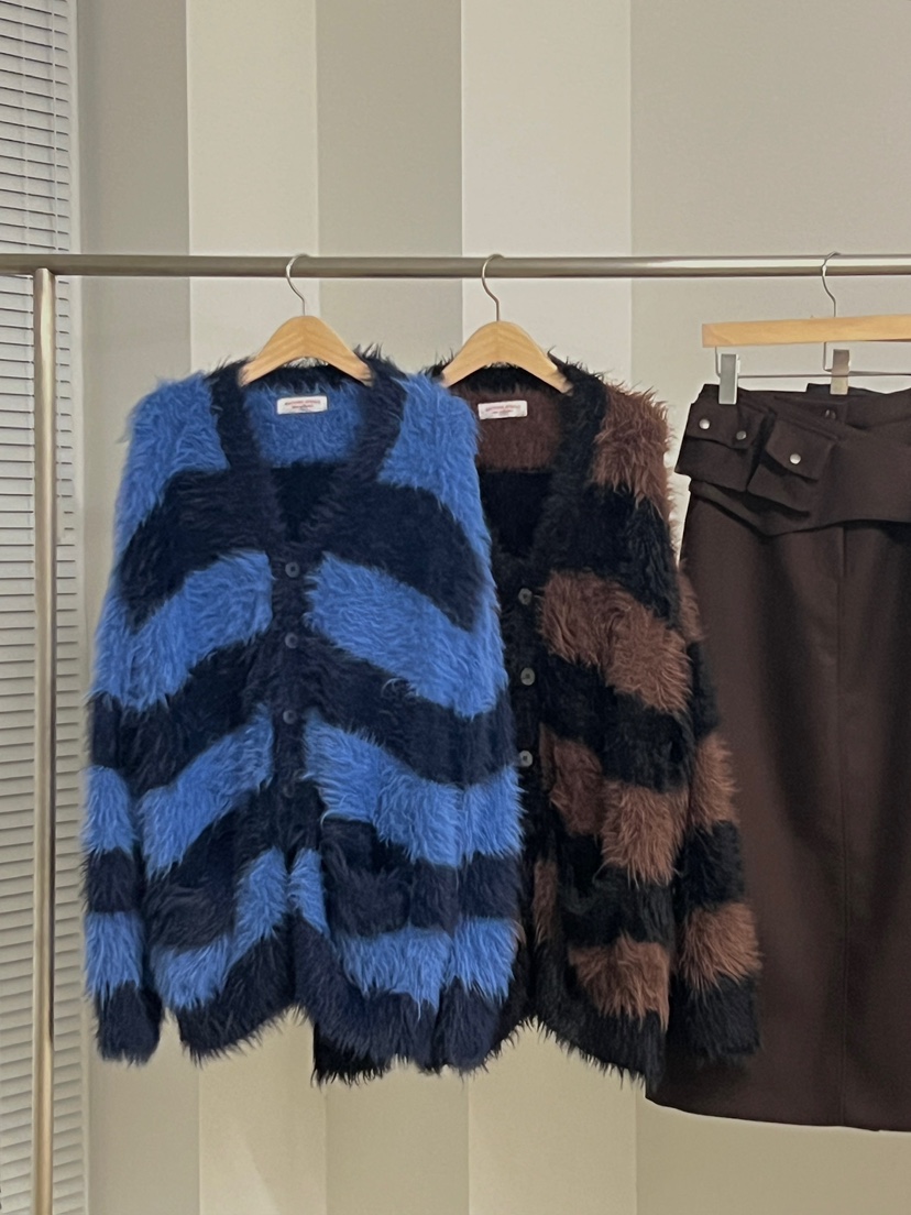 ANOTHER AVENUE東大門㊣實拍女裝新品25秋冬針織衫開衫條紋ANOTHER AVENUE針織衫