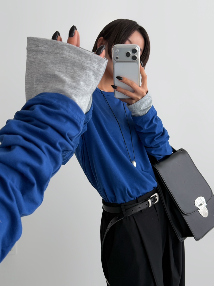 ANGLOG BEIGE韓國代購㊣女士新款休閑25秋冬熱賣推薦長袖T恤ANGLOG BEIGE長袖T恤