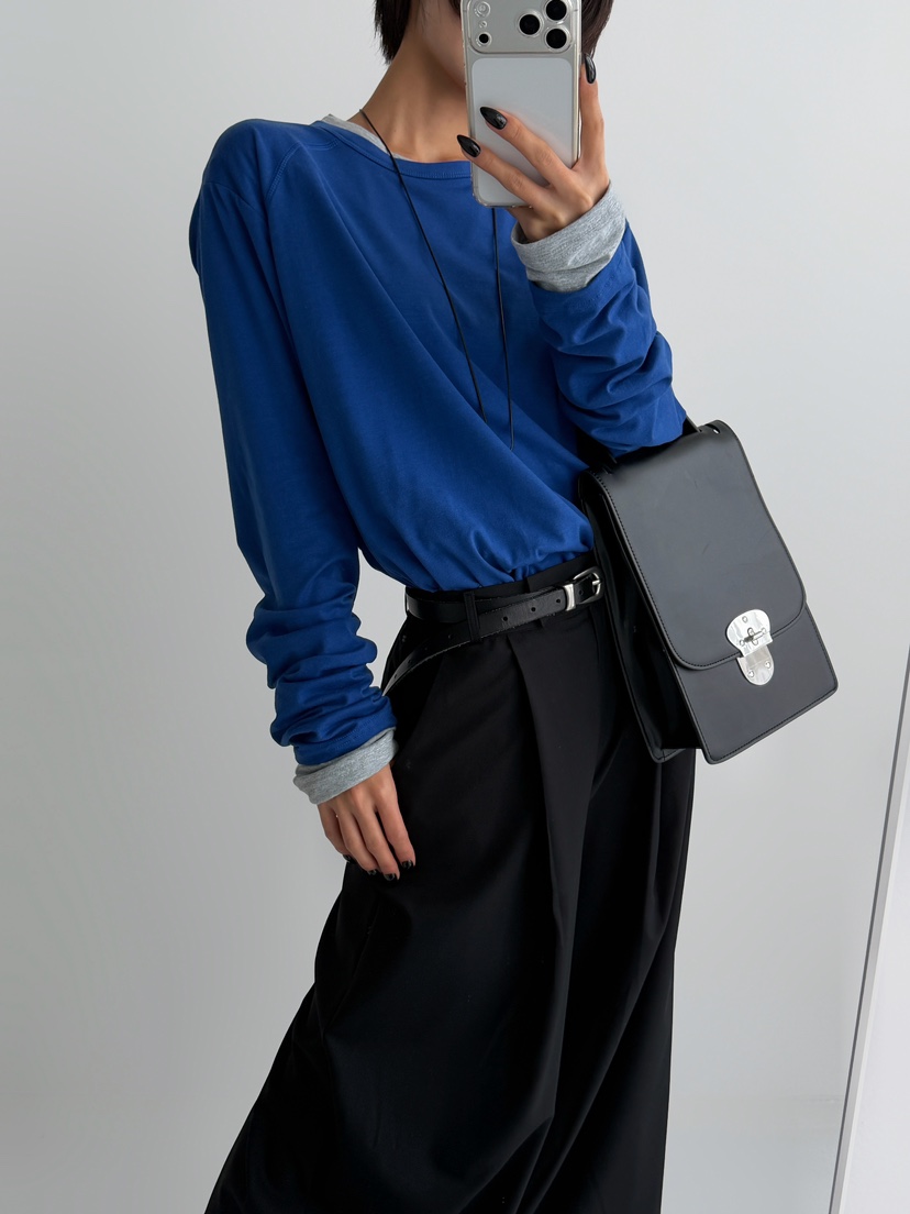 ANGLOG BEIGE韓國代購㊣女士新款休閑25秋冬熱賣推薦長袖T恤ANGLOG BEIGE長袖T恤