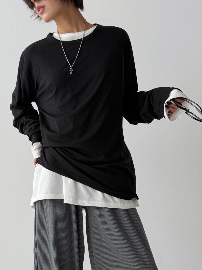 ANGLOG BEIGE韓國代購㊣女士新款休閑25秋冬熱賣推薦長袖T恤ANGLOG BEIGE長袖T恤圖色3