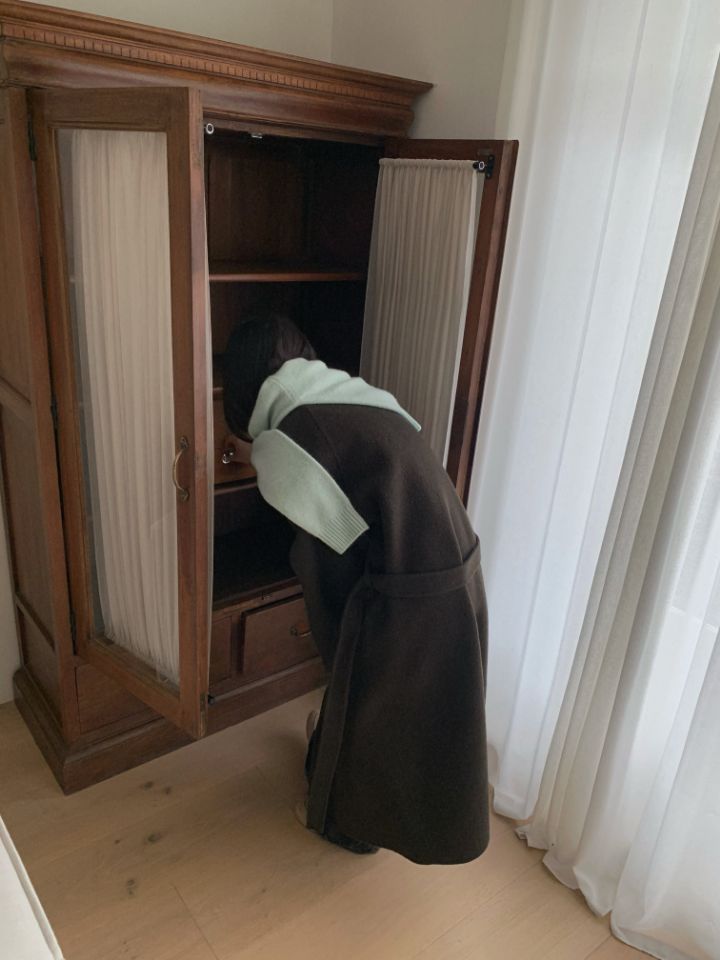 MARE東大門㊣實拍女士新款熱賣休閑職業人氣中長款大衣含腰帶MARE中長款大衣