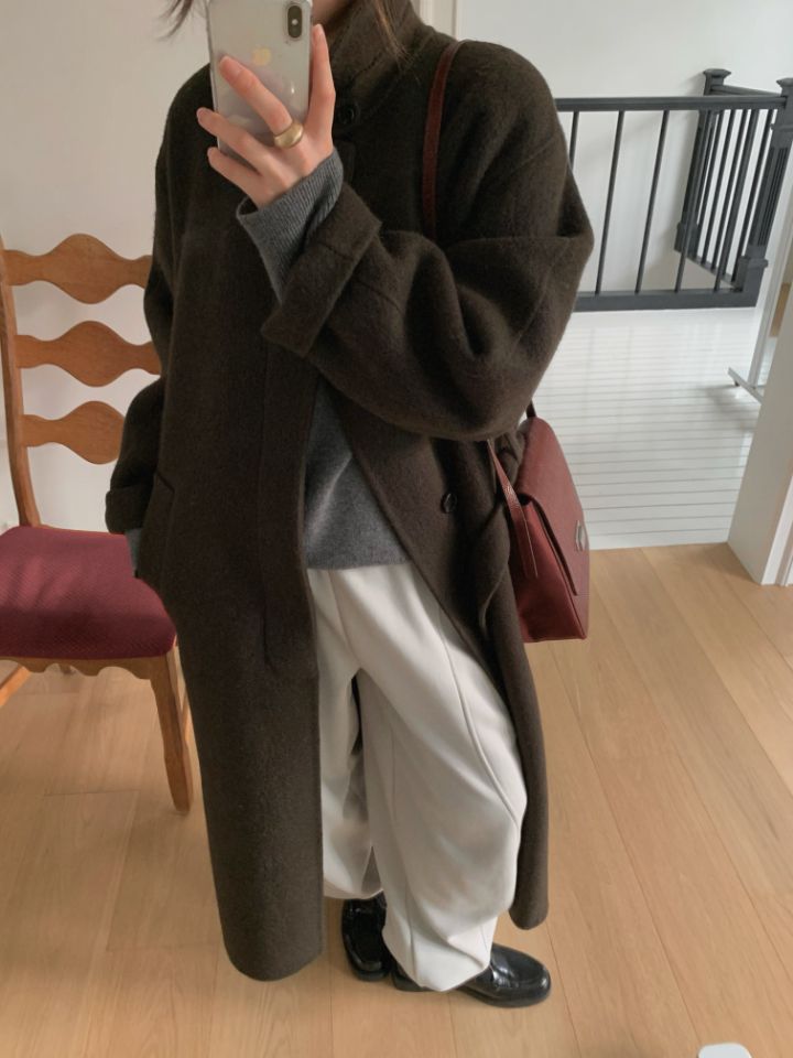 MARE東大門㊣實拍女士新款熱賣休閑職業人氣中長款大衣含腰帶MARE中長款大衣