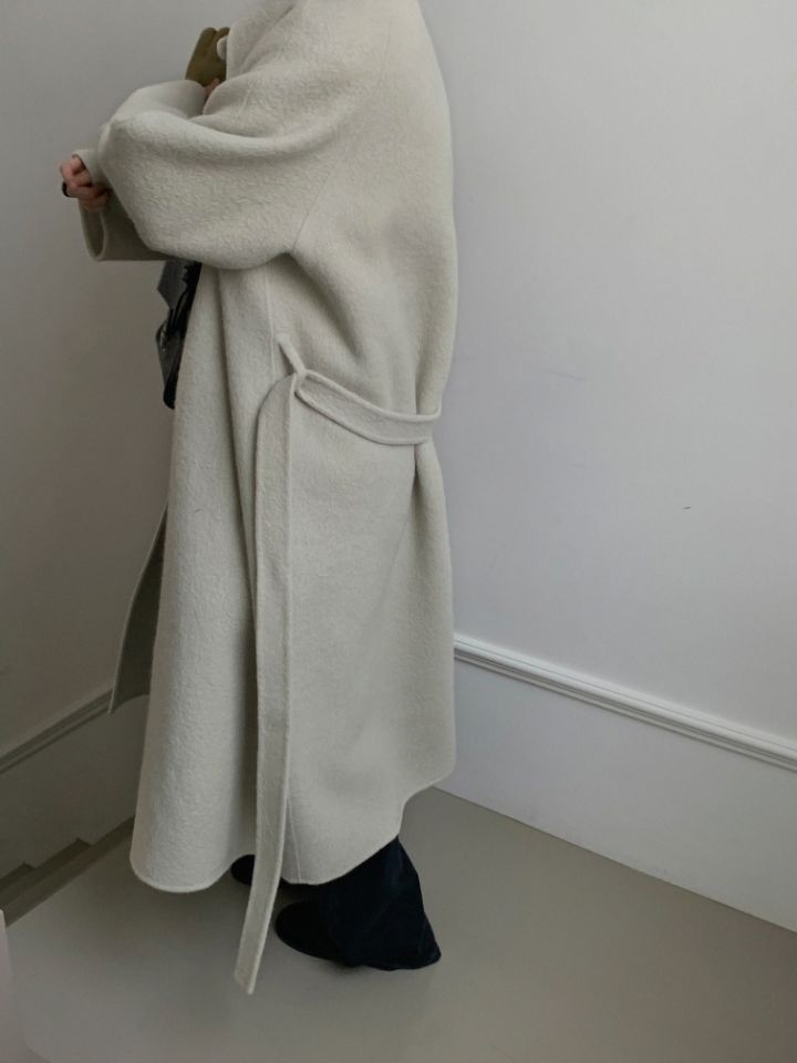 MARE東大門㊣實拍女士新款熱賣休閑職業人氣中長款大衣含腰帶MARE中長款大衣