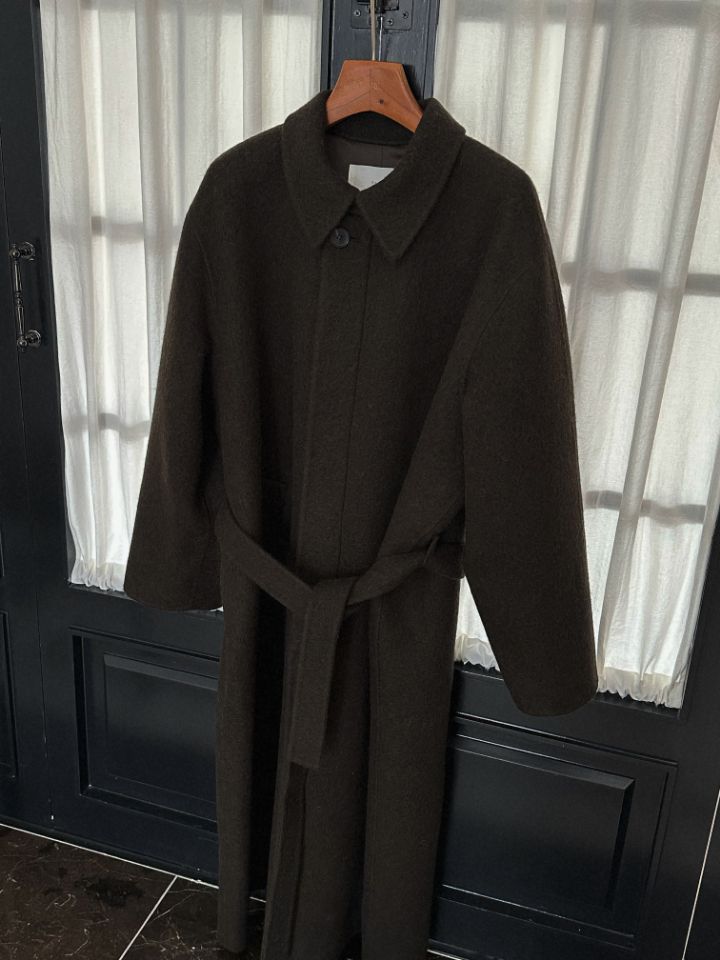 MARE東大門㊣實拍女士新款熱賣休閑職業人氣中長款大衣含腰帶MARE中長款大衣