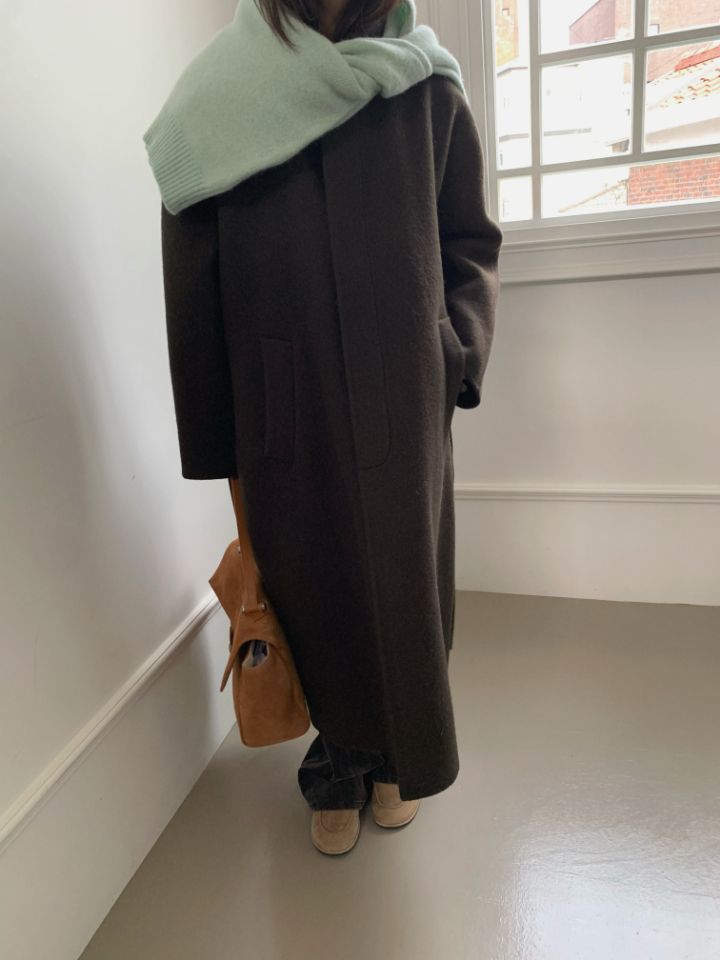 MARE東大門㊣實拍女士新款熱賣休閑職業人氣中長款大衣含腰帶MARE中長款大衣