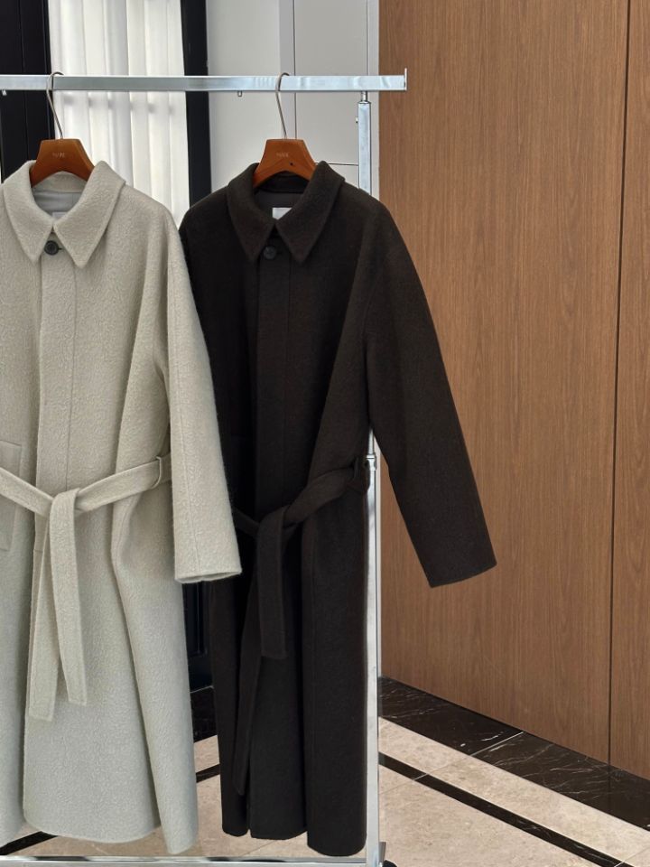 MARE東大門㊣實拍女士新款熱賣休閑職業人氣中長款大衣含腰帶MARE中長款大衣