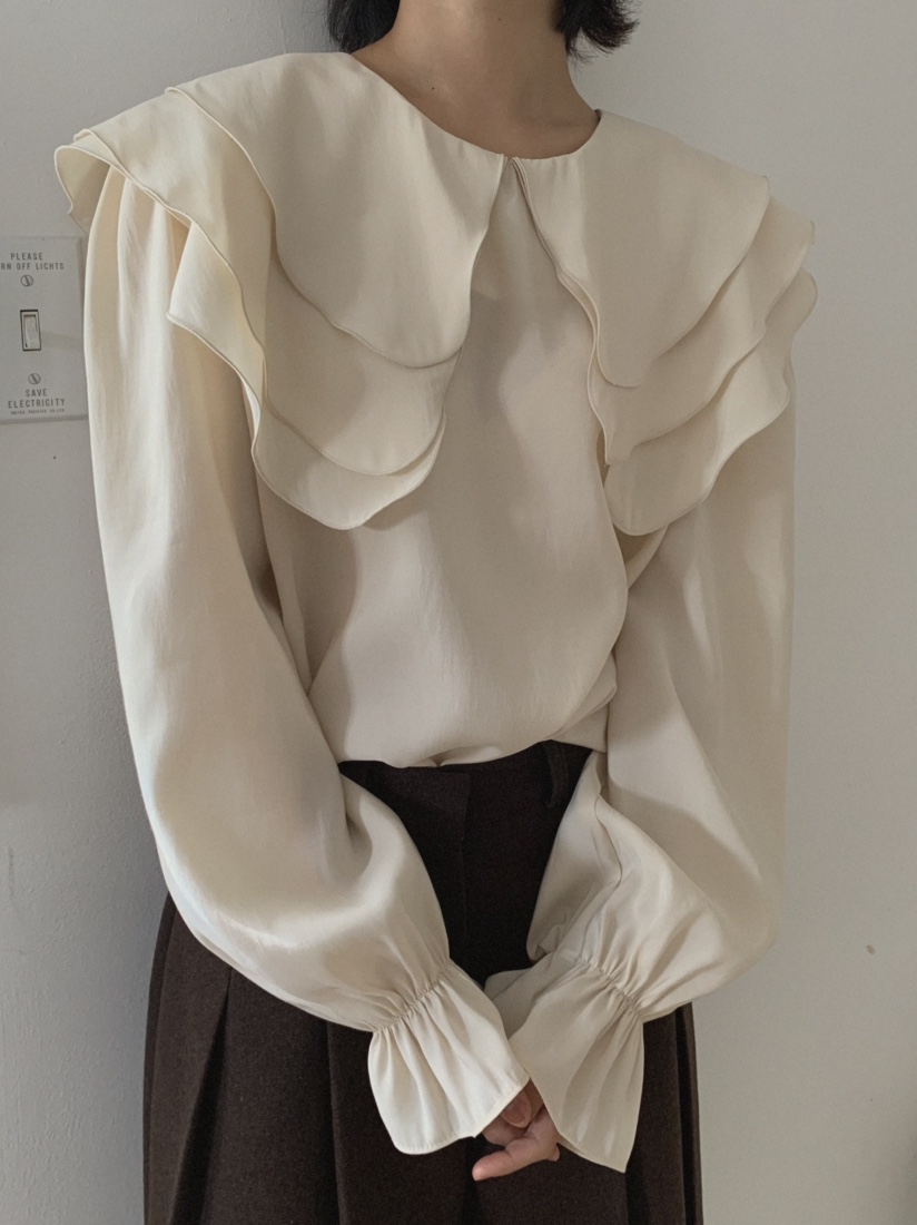 MOSMOS東大門㊣直郵女士新款推薦人氣25秋冬真品襯衫蕾絲衫MOSMOS襯衫/蕾絲衫