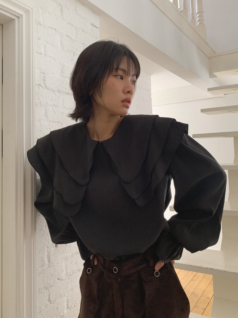 MOSMOS東大門㊣直郵女士新款推薦人氣25秋冬真品襯衫蕾絲衫MOSMOS襯衫/蕾絲衫