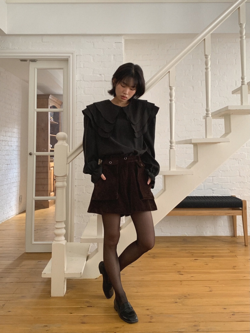 MOSMOS東大門㊣直郵女士新款推薦人氣25秋冬真品襯衫蕾絲衫MOSMOS襯衫/蕾絲衫