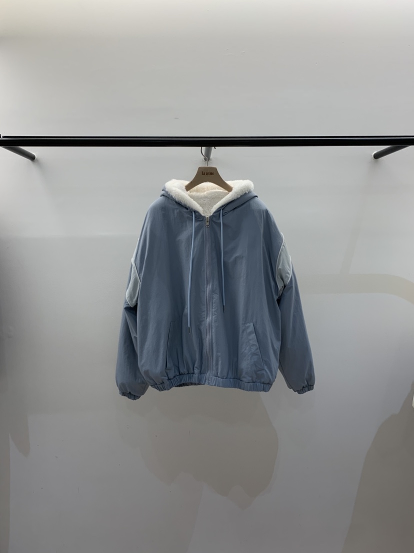 LA CREME東大門㊣直郵女裝新品25秋冬職業短款大衣毛皮雙面LA CREME短款大衣圖色2