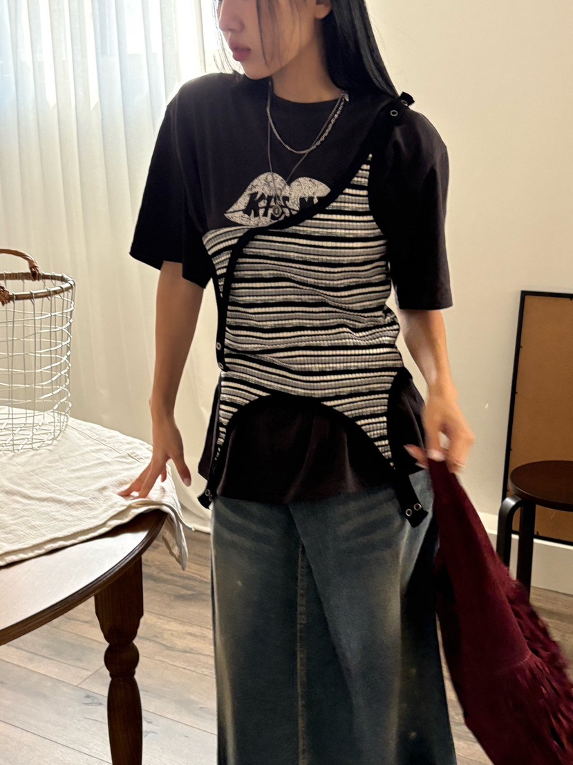 SUNDER MARKET韓國代購㊣女士新品真品時尚熱賣25秋冬吊帶背心SUNDER MARKET吊帶/背心