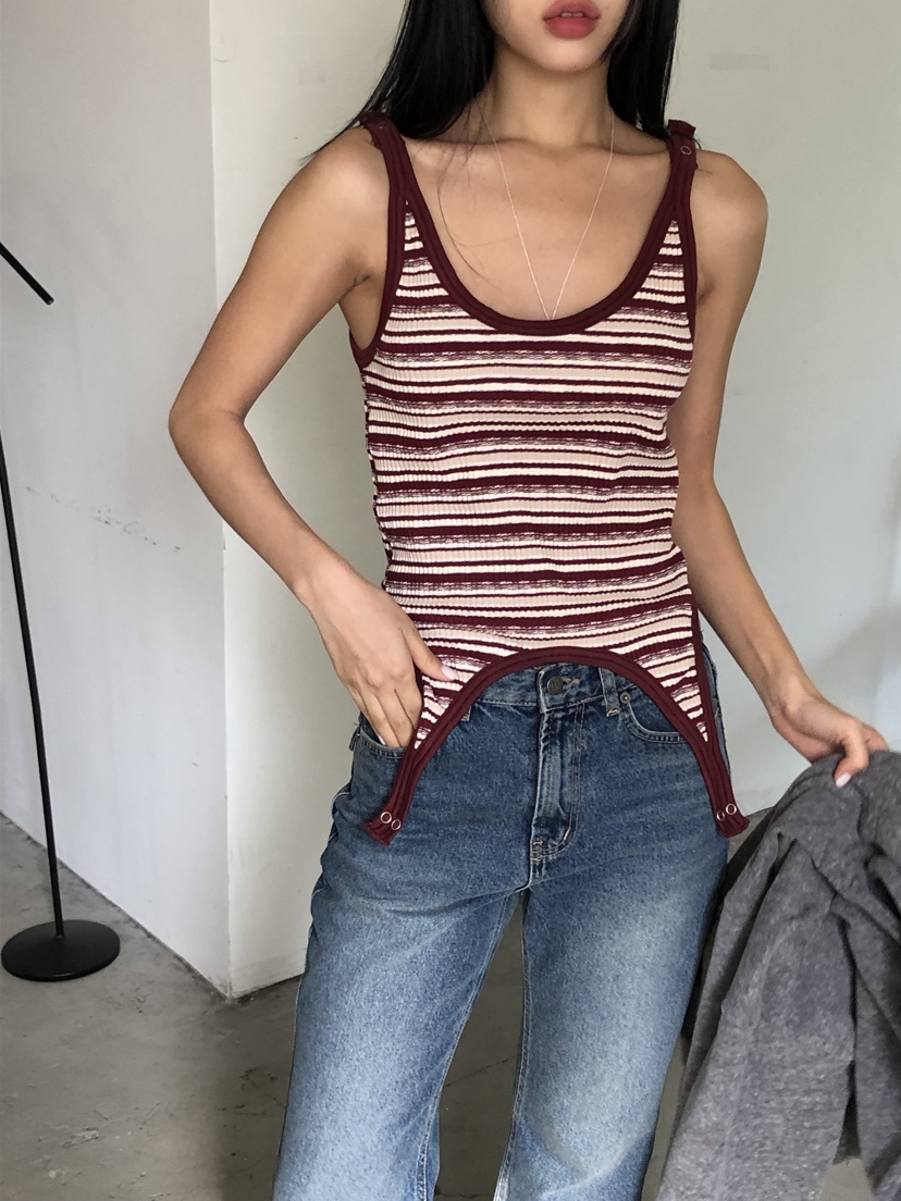 SUNDER MARKET韓國代購㊣女士新品真品時尚熱賣25秋冬吊帶背心SUNDER MARKET吊帶/背心