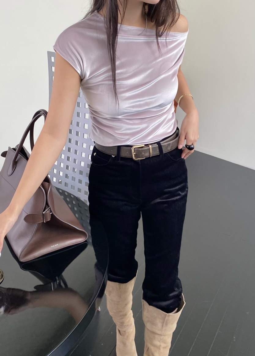 OUPPT東大門㊣實拍女士新品推薦職業熱賣休閑25秋冬T恤天鵝絨OUPPTT恤