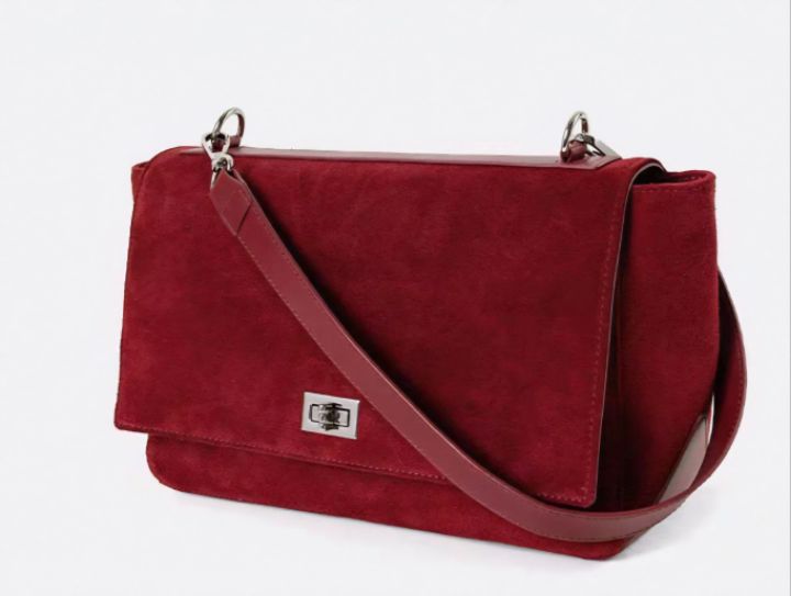 TROUVAILLE韓國代購㊣女裝新品熱賣時尚休閑單肩斜跨包牛皮絨TROUVAILLE單肩/斜跨包