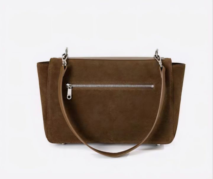 TROUVAILLE韓國代購㊣女裝新品熱賣時尚休閑單肩斜跨包牛皮絨TROUVAILLE單肩/斜跨包