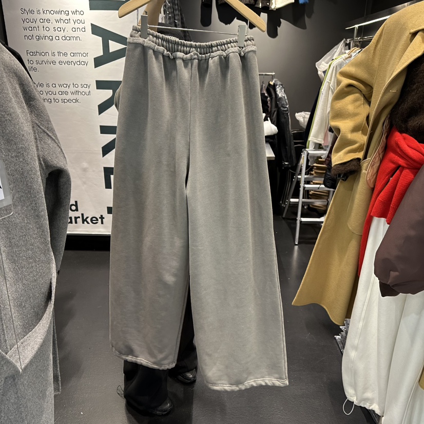 EL BOSQUE東大門㊣實拍女士新品25秋冬休閑職業休閑褲拉絨EL BOSQUE休閑褲